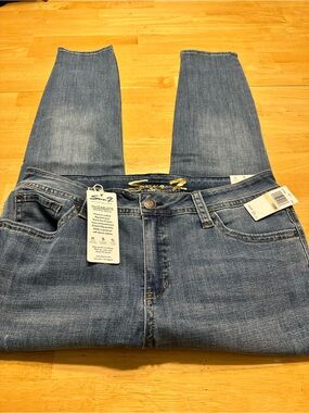 Women’s Seven7 Blue Straight-Leg Skinny Jeans - NWT 14W